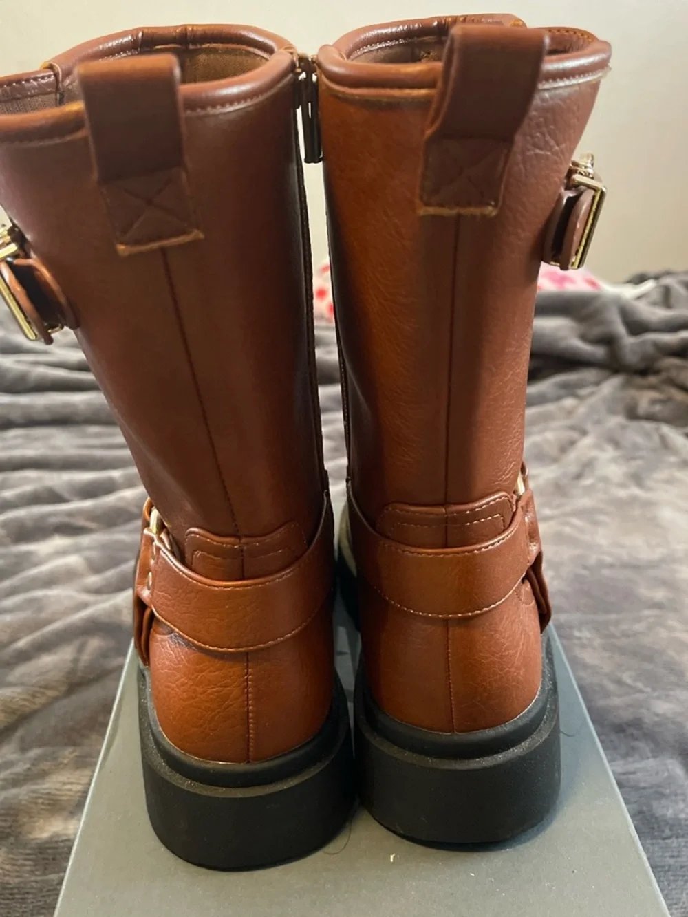 GAP Brown Girls' Mid-Calf Buckle Boots